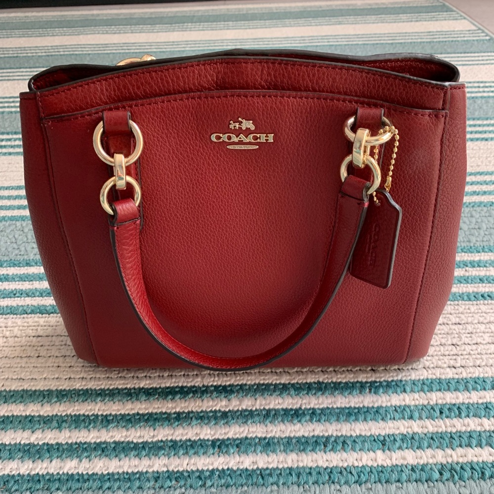 Coach Red Leather Bag